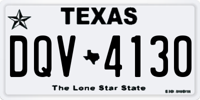 TX license plate DQV4130