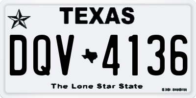 TX license plate DQV4136