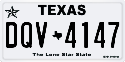 TX license plate DQV4147