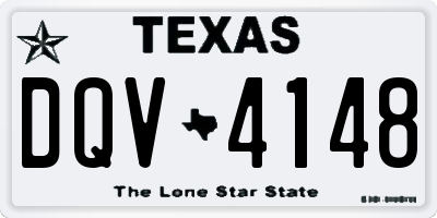 TX license plate DQV4148