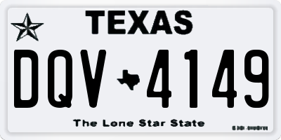 TX license plate DQV4149
