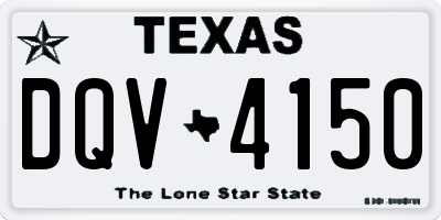 TX license plate DQV4150