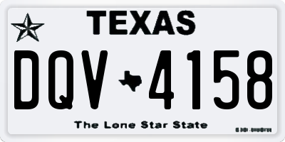 TX license plate DQV4158