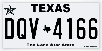 TX license plate DQV4166