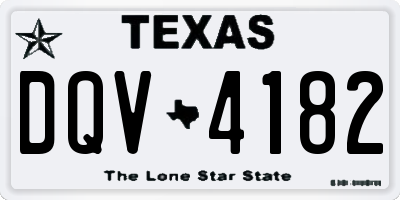 TX license plate DQV4182
