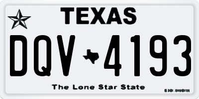 TX license plate DQV4193