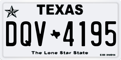 TX license plate DQV4195