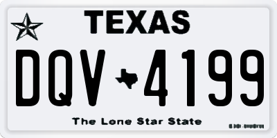 TX license plate DQV4199