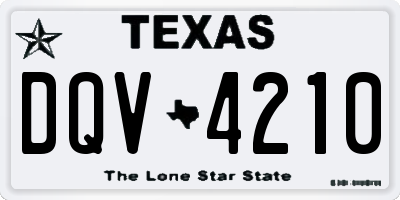 TX license plate DQV4210