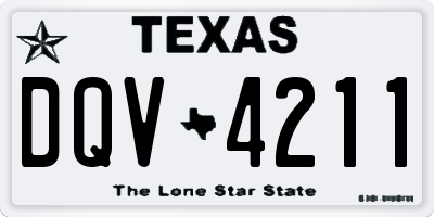 TX license plate DQV4211
