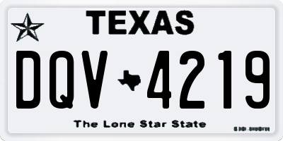 TX license plate DQV4219