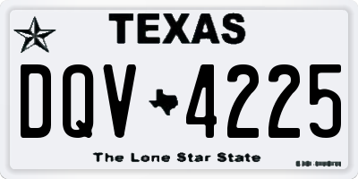 TX license plate DQV4225