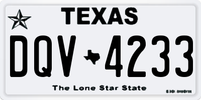 TX license plate DQV4233