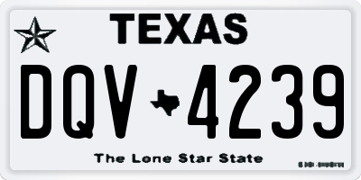 TX license plate DQV4239