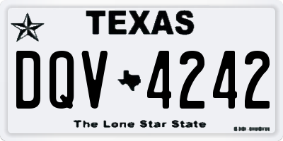 TX license plate DQV4242