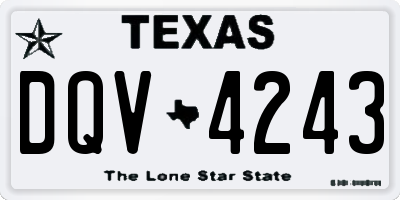 TX license plate DQV4243