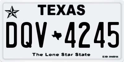 TX license plate DQV4245