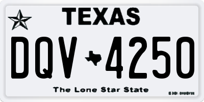 TX license plate DQV4250