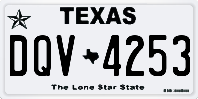 TX license plate DQV4253