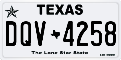 TX license plate DQV4258