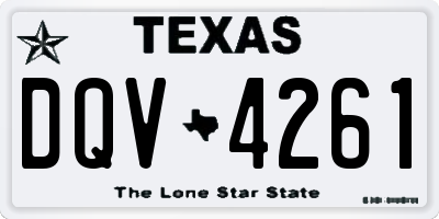 TX license plate DQV4261