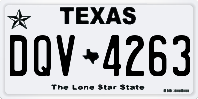 TX license plate DQV4263