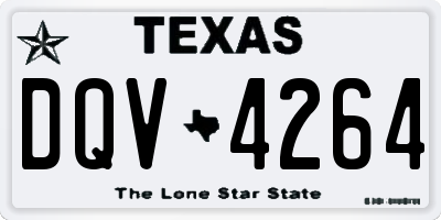 TX license plate DQV4264