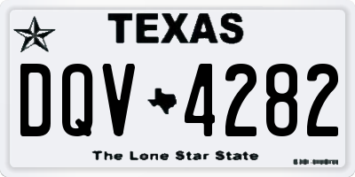 TX license plate DQV4282