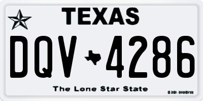 TX license plate DQV4286