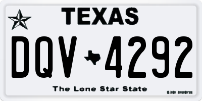 TX license plate DQV4292