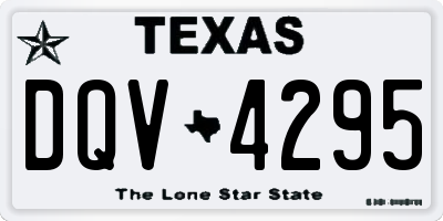 TX license plate DQV4295