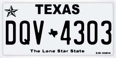 TX license plate DQV4303