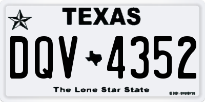 TX license plate DQV4352