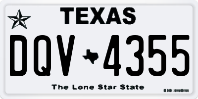 TX license plate DQV4355