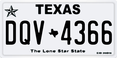 TX license plate DQV4366
