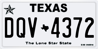 TX license plate DQV4372