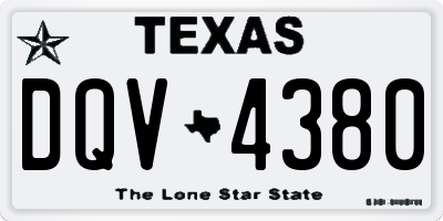 TX license plate DQV4380