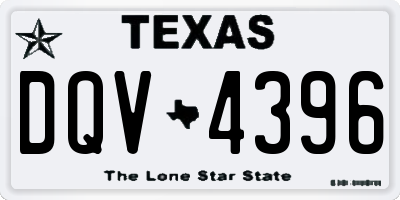 TX license plate DQV4396