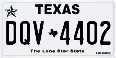 TX license plate DQV4402