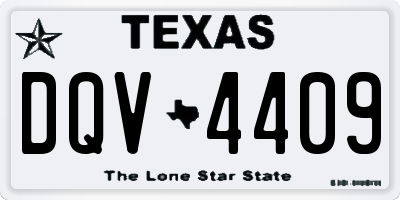 TX license plate DQV4409