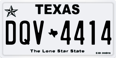 TX license plate DQV4414