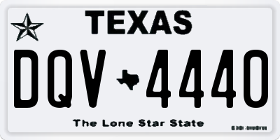 TX license plate DQV4440