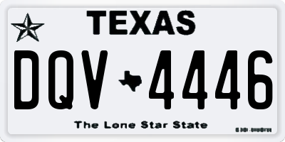 TX license plate DQV4446