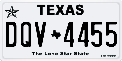 TX license plate DQV4455
