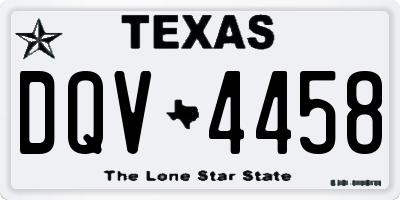 TX license plate DQV4458