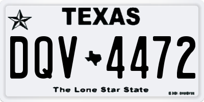 TX license plate DQV4472