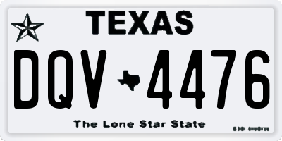 TX license plate DQV4476