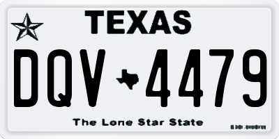 TX license plate DQV4479