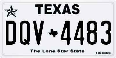 TX license plate DQV4483