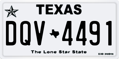 TX license plate DQV4491